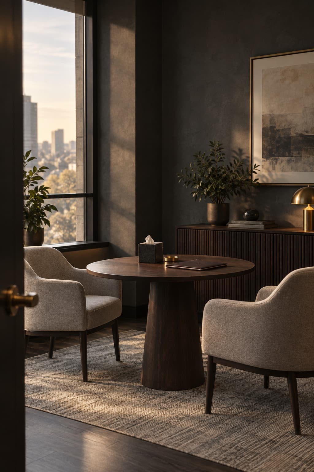 Imagen conceptual de una sala privada para conversar con tranquilidad